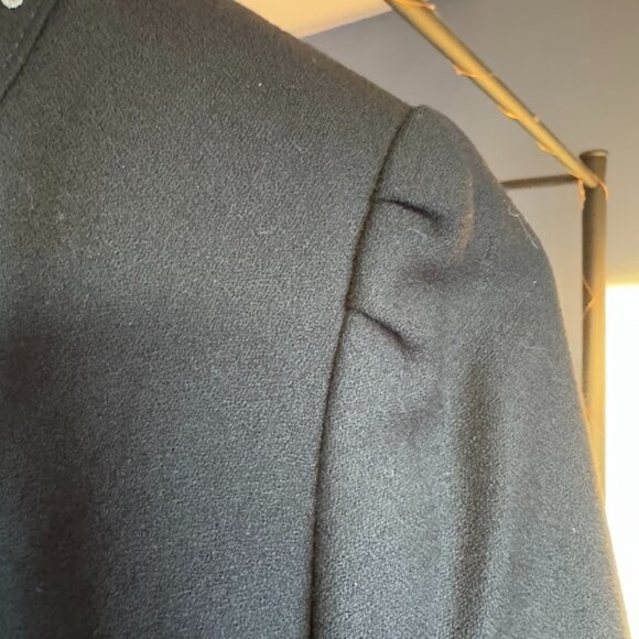 1980s Vintage Black w White Embroidered Trim Skirt and Blazer Suit Set - Picture 11 of 16